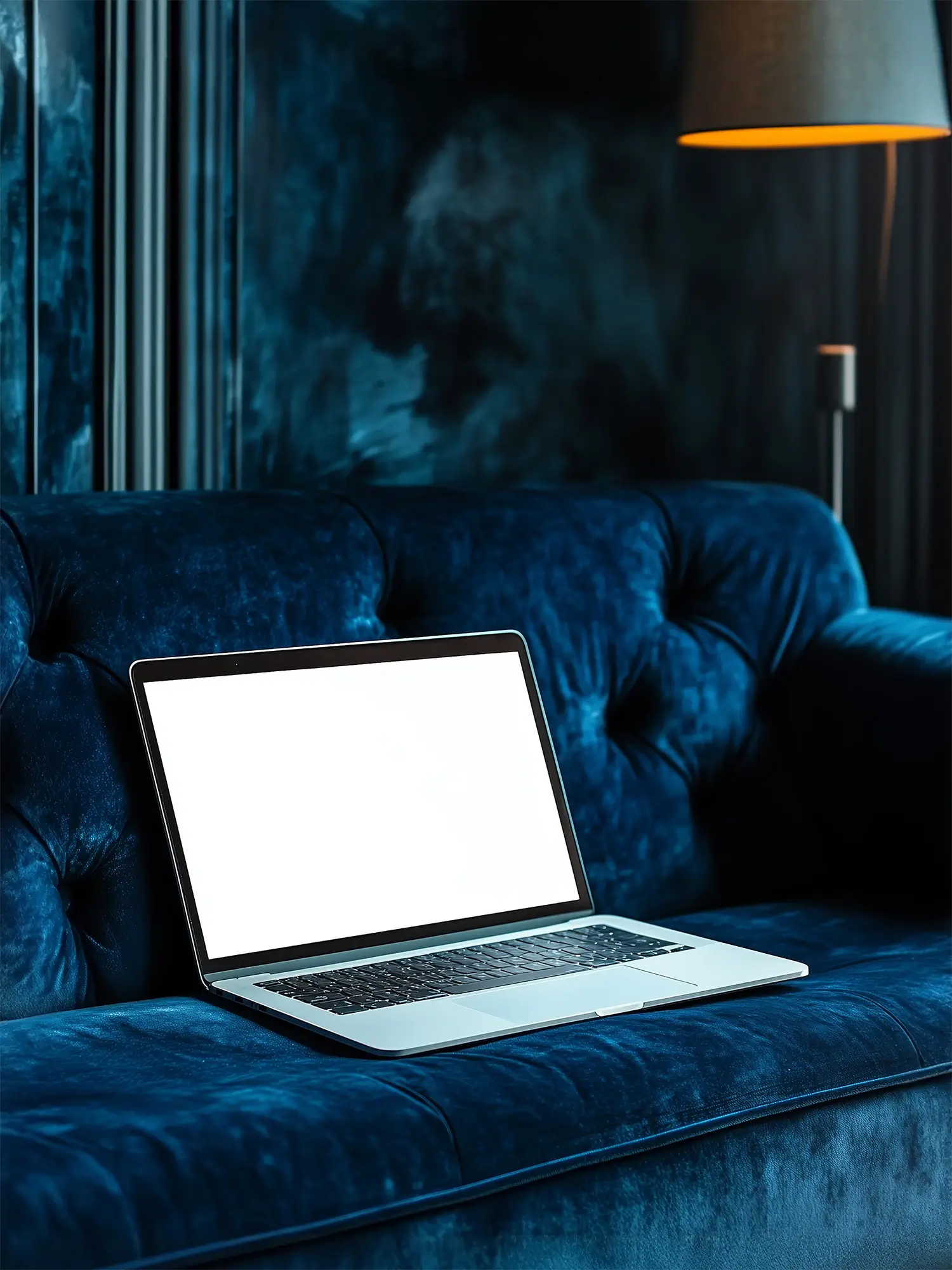 Blue workspace